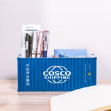 Banboring Blue-2 Shipping Container Box Model Pen Holder