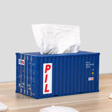 Banboring Blue-2 Shipping Container Model Tissue Box