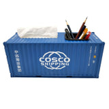 Banboring Blue-2 Shipping Container Pen Holder&Tissue Box 1:20