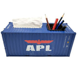 Banboring Blue-3 Shipping Container Pen Holder&Tissue Box 1:20