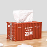 Banboring Brown-2 Shipping Container Model Tissue Box