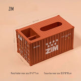 Banboring Brown-2 Shipping Container  Pencil Holder&Tissue Box
