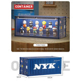 Banboring Dark Blue Shipping Container Model Lighting Display Box