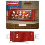 Banboring Dark Red Shipping Container Model Lighting Display Box