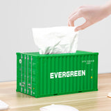 Banboring Green-1 Shipping Container Model Tissue Box