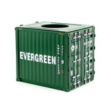 Banboring Green Iron Intermodal Container Model Tissue Box-Square