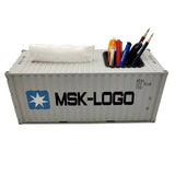 Banboring Grey Shipping Container Pen Holder&Tissue Box 1:20