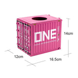 Banboring Iron Intermodal Container Model Tissue Box-Square