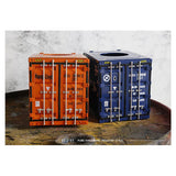 Banboring Iron Intermodal Container Model Tissue Box-Square