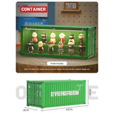Banboring Light Green Shipping Container Model Lighting Display Box