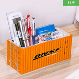 Banboring Orange-2 Shipping Container Box Model Pen Holder