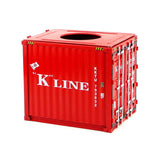 Banboring Red Iron Intermodal Container Model Tissue Box-Square