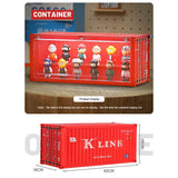 Banboring Red Shipping Container Model Lighting Display Box