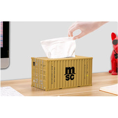 Banboring Shipping Container Model Tissue Box