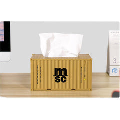 Banboring Shipping Container Model Tissue Box