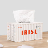 Banboring White-1 Shipping Container Model Tissue Box