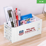 Banboring White-6 Shipping Container Box Model Pen Holder