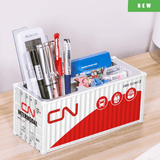 Banboring White-7 Shipping Container Box Model Pen Holder