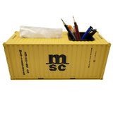 Banboring Yellow Shipping Container Pen Holder&Tissue Box 1:20