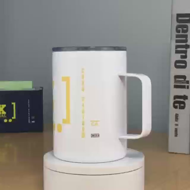 Tazza da caffè isolata in acciaio inossidabile da 16 once