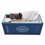 Banboring Blue Shipping Container Organizer&Tissue Box 1:20