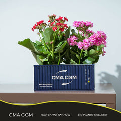 Banboring Dark Blue-1 Shipping Container Model Flowerpot