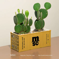 Banboring Khaki Shipping Container Model Flowerpot