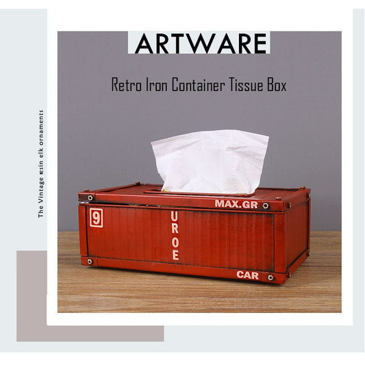 Banboring Retro Iron Container Tissue Box 750