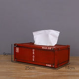 Banboring Retro Iron Container Tissue Box