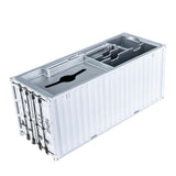 Banboring White Shipping Container Organizer&Tissue Box 1:20