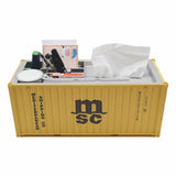 Banboring Yellow Shipping Container Organizer&Tissue Box 1:20